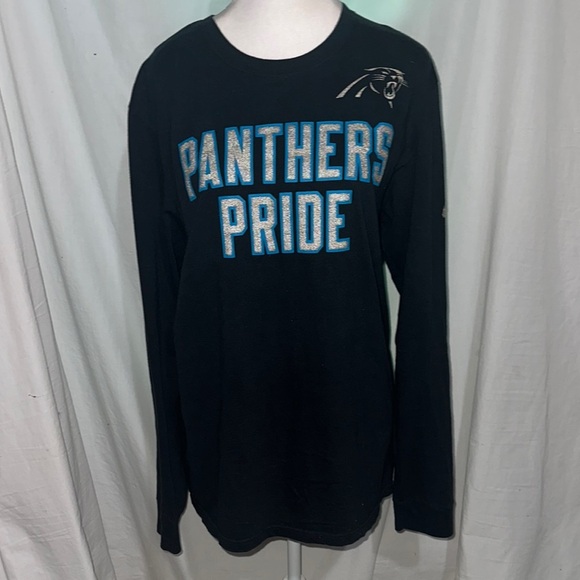 Black Long Sleeve Carolina Panthers Pride Nike regular fit shirt size medium - Picture 1 of 4